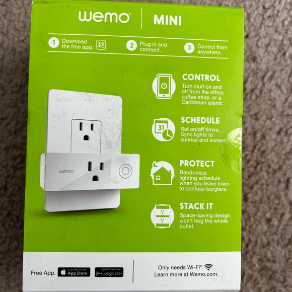 Belkin Wemo Mini Wifi Smart Plug Works with Alexa Nest Google Assistant - Picture 2 of 2